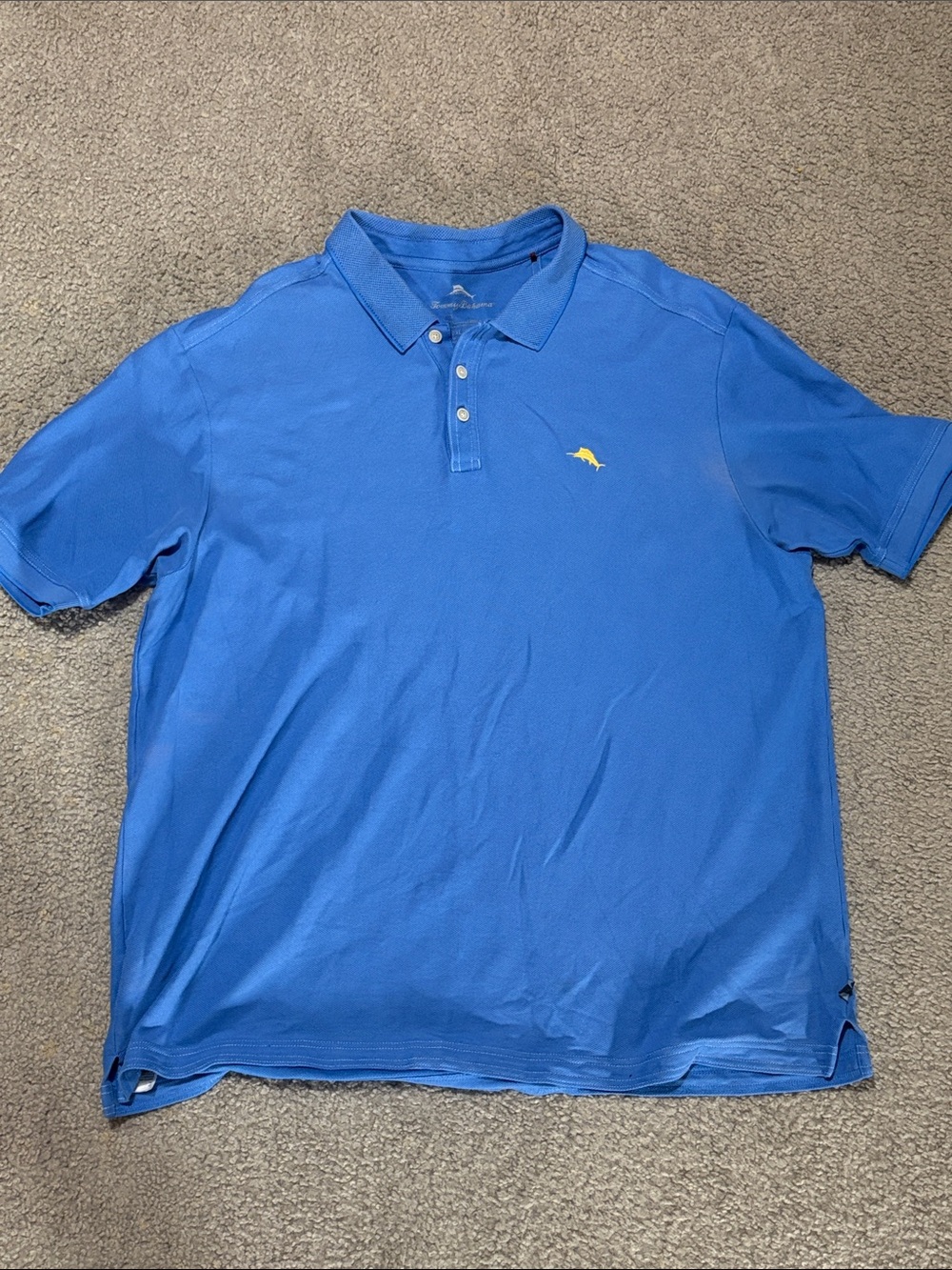 Tommy Bahama size XXL Men's Blue Polo Shirt with Contrast Dolphin Logo